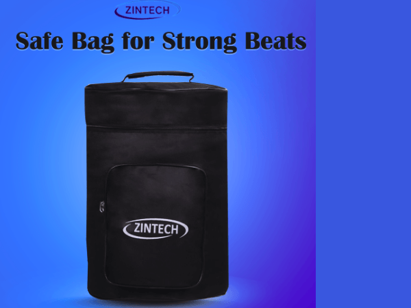 Zintech Dholak Bag – Padded Protective Soft Case with Strong Zipper and Shoulder Strap Drum Bag