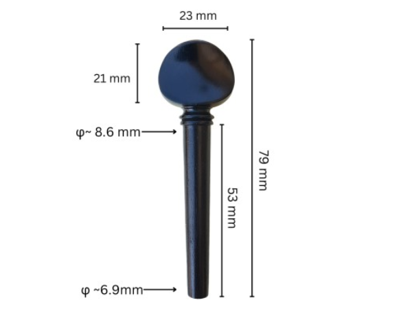 Premium Violin Tuning Pegs – Black Wood Axis Peg with Fisheye Design, Superior Sound Transmission & Long-Lasting Performance