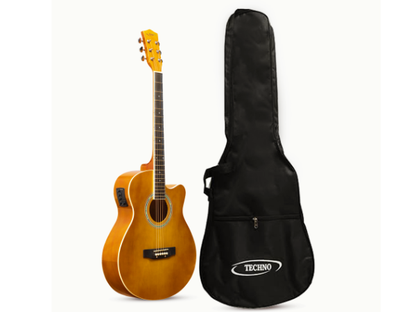 TECHNO RJ-10239CEG- ProSound with 4-Band EQ-39 Inch Semi-acoustic Guitar Mahogany, Spruce Rosewood Right Hand Orientation (TCF)