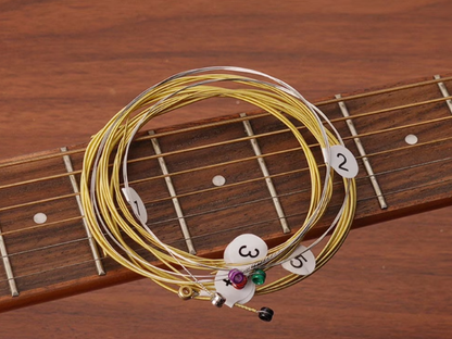 Techno TZ-23 Professional Acoustic Guitar String Set, Bronze, 6-Pack (.010-.050 Gauge), for Steel String Guitars