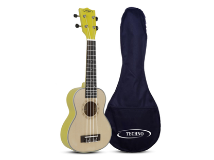 TECHNO 21" Acoustic-Electric Soprano Guitar Spruce Top, with Bag Soprano Ukulele