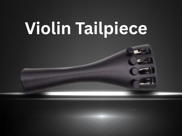 Professional Violin Tailpiece, Black Carbon Fiber Construction, High-Sensitivity Fine Tuning System,4-String Adjustable Design for Accurate Tuning