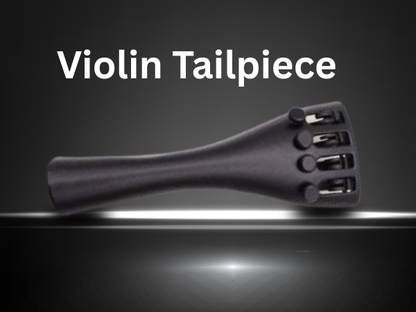 Professional Violin Tailpiece, Black Carbon Fiber Construction, High-Sensitivity Fine Tuning System,4-String Adjustable Design for Accurate Tuning