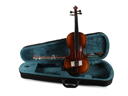 Techno V4/4 Violin with Spruce Top, Maple Body & Full Ebony Parts , Foam Case and Round Bow(NATURAL BROWN)