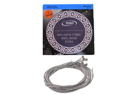 TECHNO Acoustic RJ-BTC-10164 5 String Bass Guitar Strings Nickel Wound Deep Tone Long Lasting Guitar String
