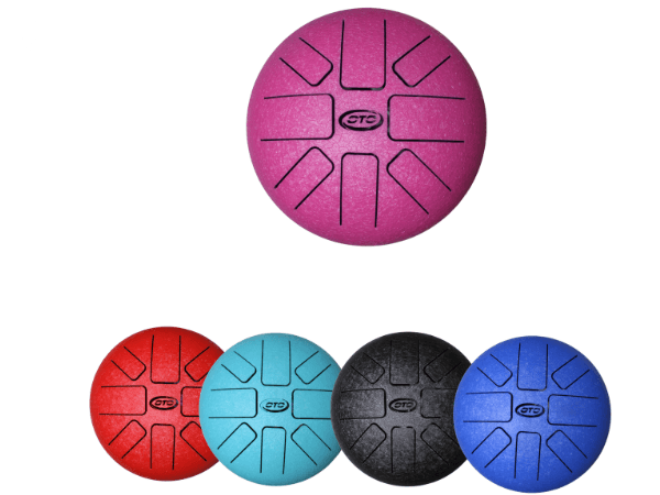 OTO Steel Tongue Drum, Pink, 8 Notes, with Mallets and Carry Bag with music book -PINK