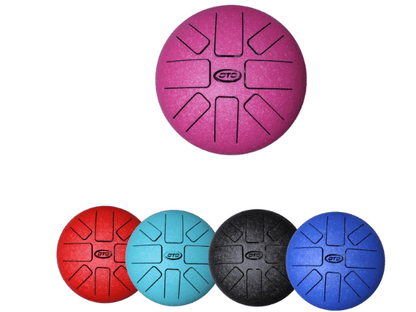 OTO Steel Tongue Drum, Pink, 8 Notes, with Mallets and Carry Bag with music book -PINK