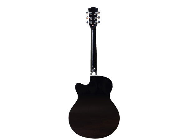 Techno semi acoustic guitar for beginners and professionals 40-Inch Guitar Cutaway Body Shape Acoustic Guitar Basswood Rosewood Right Hand Orientation(BLACK)