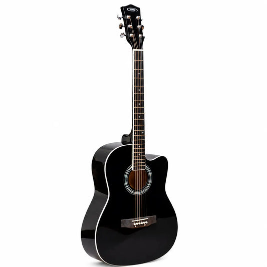 Techno 39 Acoustic Guitar with Spruce Top, Linden Body & Closed Die-Cast Tuners Acoustic Guitar Spruce Rosewood Right Hand Orientation
