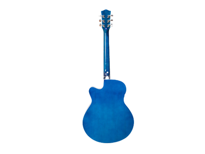 TECHNO RJ-10240CG- ProSound with 4-Band EQ-40 Inch Semi-acoustic Guitar Mahogany, Spruce Rosewood Right Hand Orientation(BLUE)