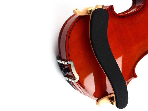Techno Professional Violin Shoulder Rest, Black ABS Plastic and Steel Construction, Adjustable Height and Angle, Ergonomic Design with Padding