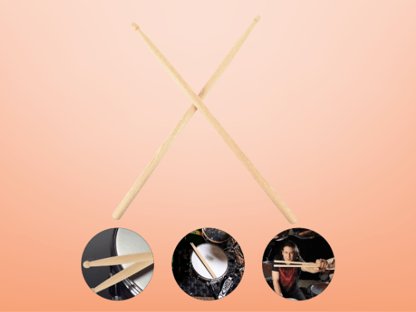 TECHNO Premium Walnut Drumsticks – 5A Size 5A Drumsticks