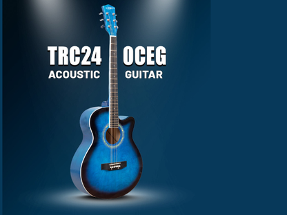 TECHNO RJ-10239CEG- ProSound with 4-Band EQ-39 Inch Semi-acoustic Guitar Mahogany, Spruce Rosewood Right Hand Orientation (Blue)