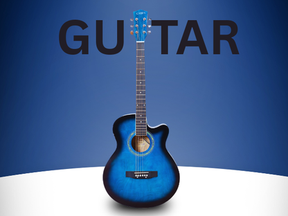 TECHNO RJ-10240CG- ProSound with 4-Band EQ-40 Inch Semi-acoustic Guitar Mahogany, Spruce Rosewood Right Hand Orientation(BLUE)