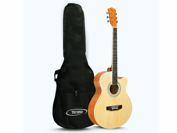 TECHNO RJ-10239CEG- ProSound with 4-Band EQ-39 Inch Semi-acoustic Guitar Mahogany, Spruce Rosewood Right Hand Orientation (Natural)