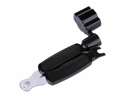 Techno Guitar Maintenance Tool, Professional String Winder with Pin Puller and String Cutter, Black ABS Plastic and Steel Construction, Multi-Function Guitar Care Kit