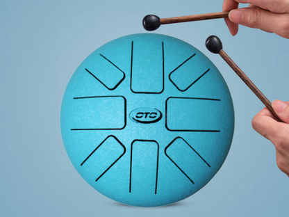 OTO Steel Tongue Drum, Sky Blue, 8 Notes, with Mallets and Carrying Bag, Percussion Instrument(Sky Blue)