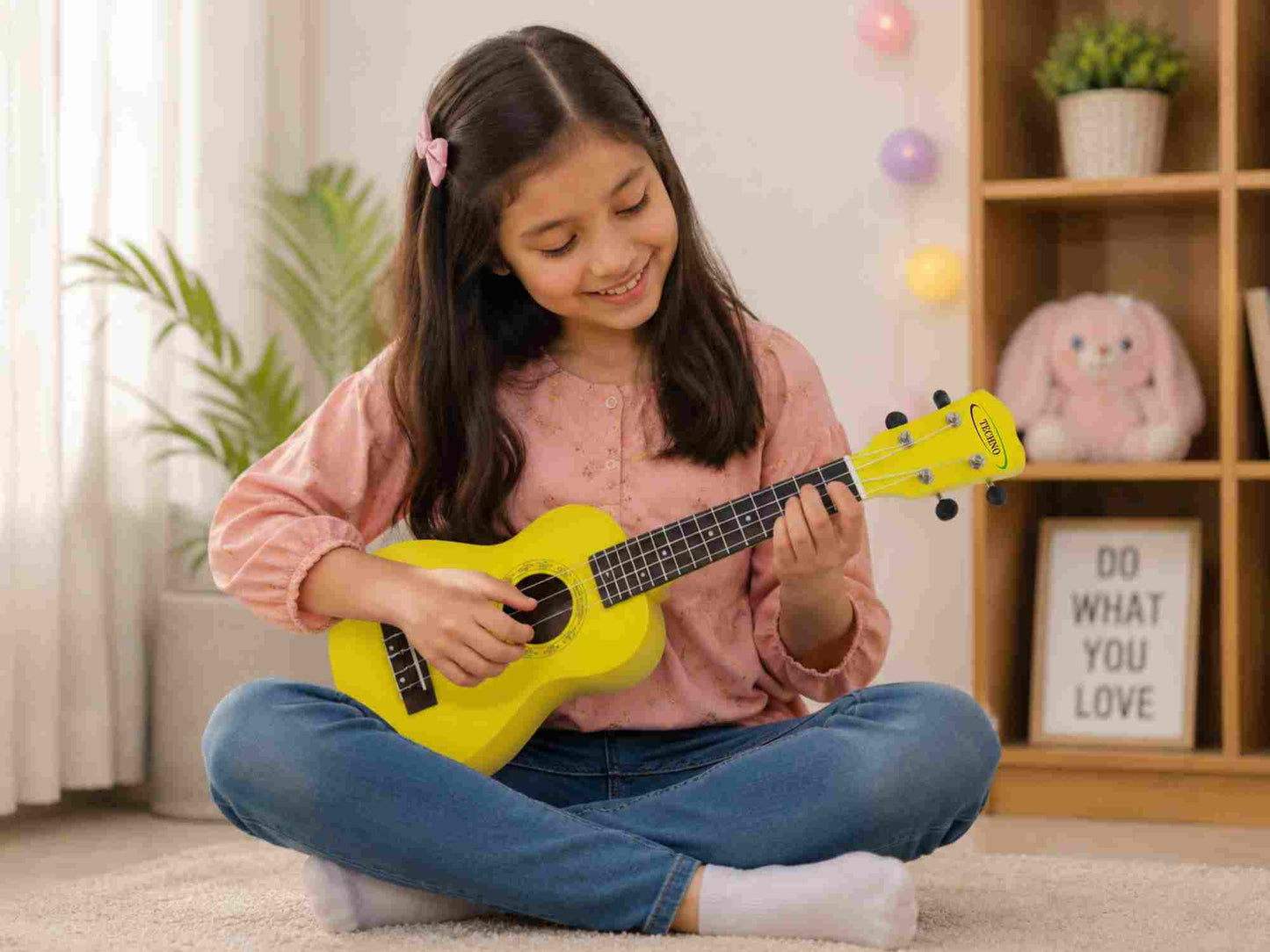 TECHNO 21-Inch Soprano Ukulele – Mahogany Body, Rosewood Fretboard with Carry Bag Soprano Ukulele