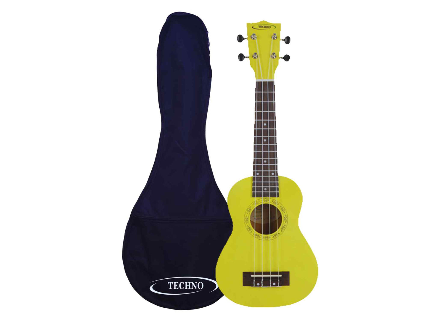TECHNO 21-Inch Soprano Ukulele – Mahogany Body, Rosewood Fretboard with Carry Bag Soprano Ukulele