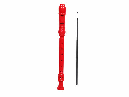 Techno Flute, Red C Scale , 12.5 Inches with Cleaning Rod, Safe Mouthpiece, Easy to Clean, Natural Premium Finish (Red)