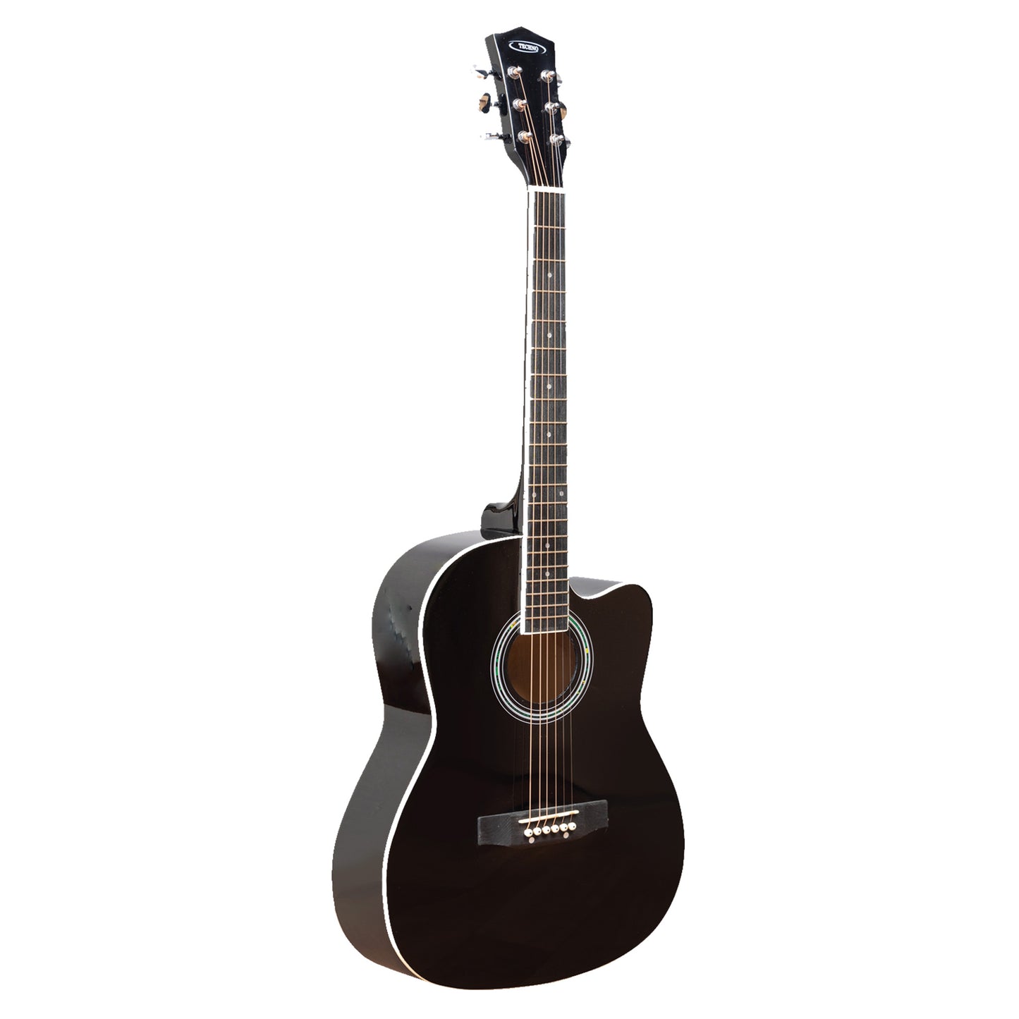 TECHNO 39 Acoustic Guitar with Spruce Top, Linden Body & Closed Die-Cast Tuners Acoustic Guitar Spruce Rosewood Right Hand Orientation